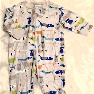 Kissy Kissy Dog Footie PJs 3-6 month